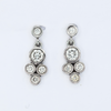 18k white gold white diamond bubble earrings