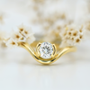 1ct diamond yellow gold swoop ring