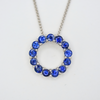 AAA+ royal ceylon blue sapphire circle of life pendant