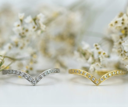 Diamond Set Wishbone