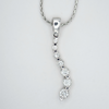 diamond set curve necklace