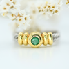 emerald handmade rope ring front shot