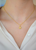 gold flower diamond pendant