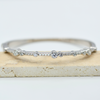grain set diamond bubble bangle