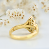 marquise diamond with cadillac diamond side stones 18k yellow gold chunky ring back