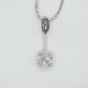 rose cut and marquise cut salt and pepper necklace