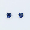 round brilliant cut royal blue sapphire stud earrings