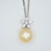 south sea pearl and diamond flower necklace