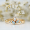 topaz and diamond rose gold ring