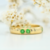 tsavorite yellow gold band