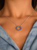 blue sapphire circle of life pendant